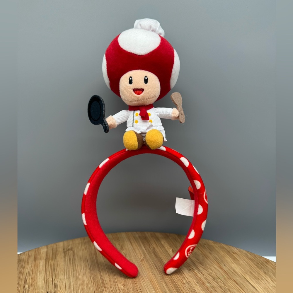 Super Nintendo World Chef Toad Plush Headband Universal Studios Epic Universe
